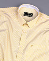 Stanton Yellow Bengal Stripe Oxford Cotton Designer Shirt