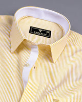 Stanton Yellow Bengal Stripe Oxford Cotton Designer Shirt