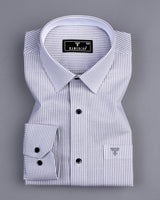 Stanton Gray Bengal Stripe Oxford Cotton Designer Shirt