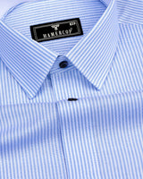 Stanton Blue Bengal Stripe Oxford Cotton Designer Shirt