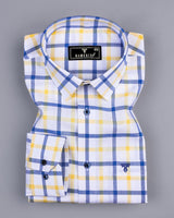 Aster White With Yellow Check Oxford Cotton Shirt