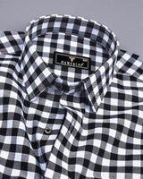 Bandon Black With White Check Oxford Cotton Shirt