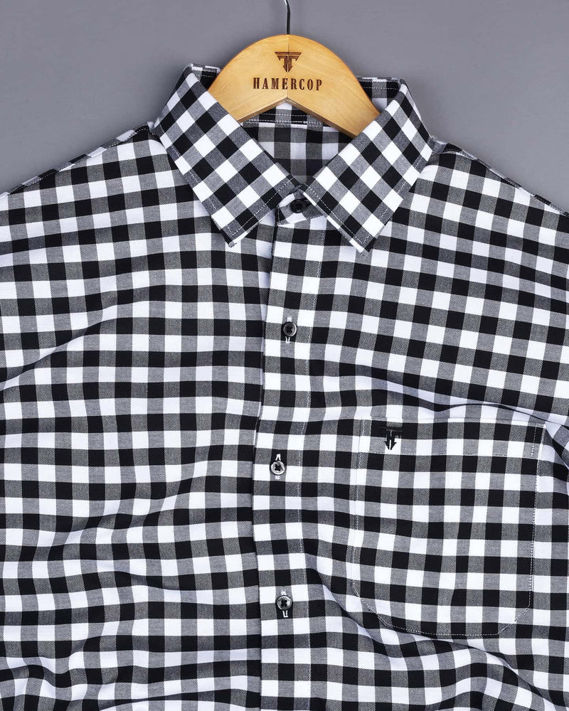 Bandon Black With White Check Oxford Cotton Shirt