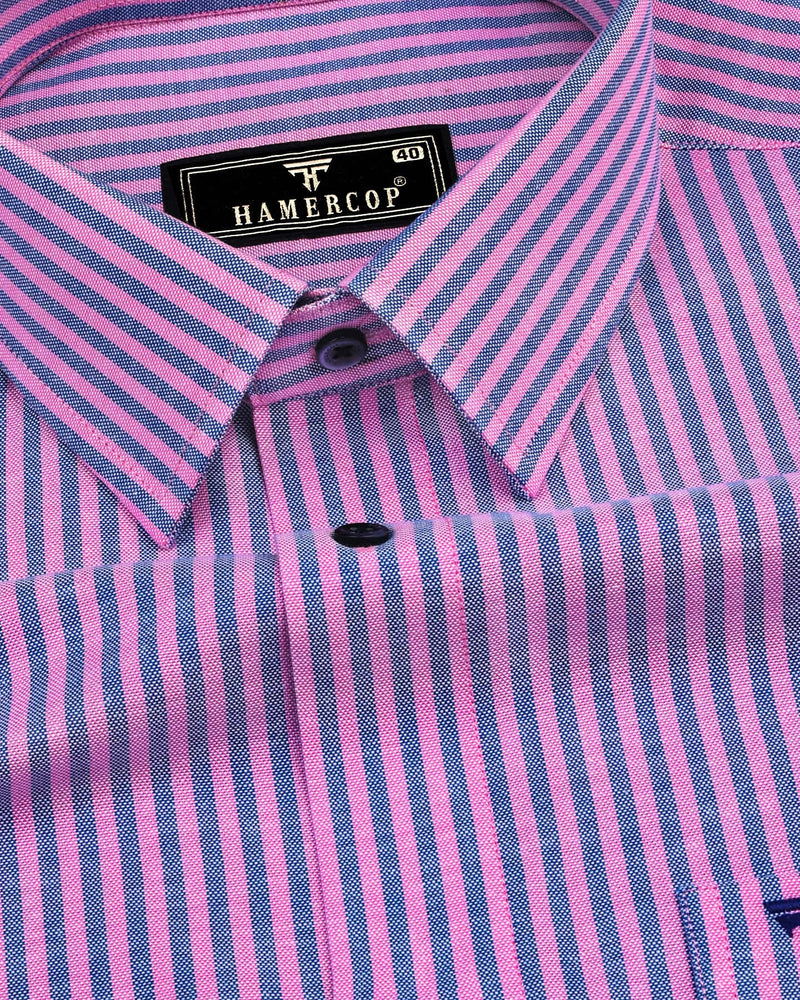 Pink Bengal Stripe Oxford Cotton Shirt Hamercop Pink Bengal Stripe Oxford Cotton Shirt Hamercop