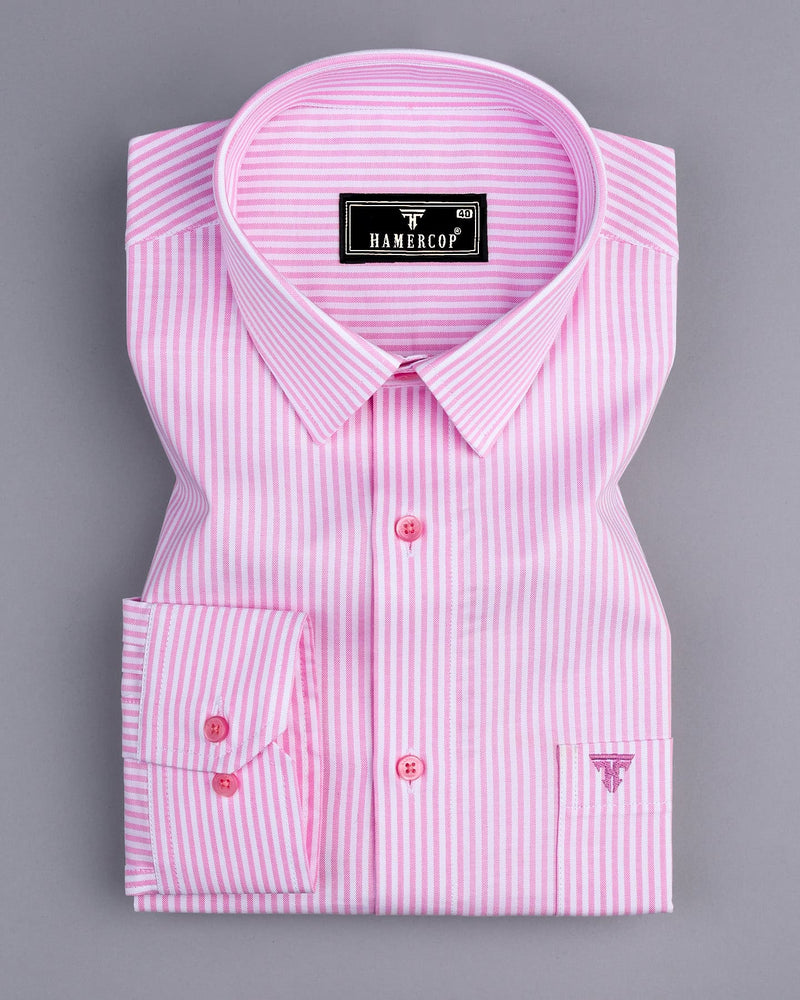 Belladon Pink Bengal Stripe Oxford Cotton Shirt