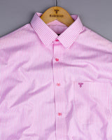 Belladon Pink Bengal Stripe Oxford Cotton Shirt