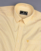 Belladon Yellow Bengal Stripe Oxford Cotton Shirt