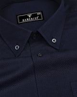 Stark NavyBlue Dobby Textured Premium Cotton Shirt