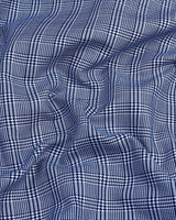 Pinacle Blue Houndstooth Check Premium Giza Shirt