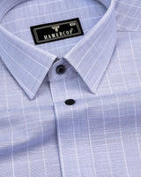 Lossy Gray With White Stripe Linen Cotton Formal Shirt