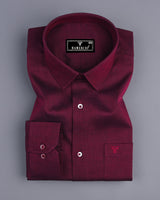 Maroon FilaFil Premium Cotton Solid Shirt