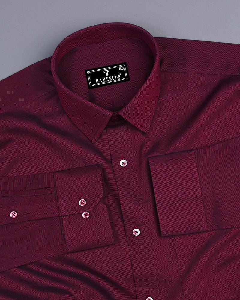 Maroon FilaFil Premium Cotton Solid Shirt