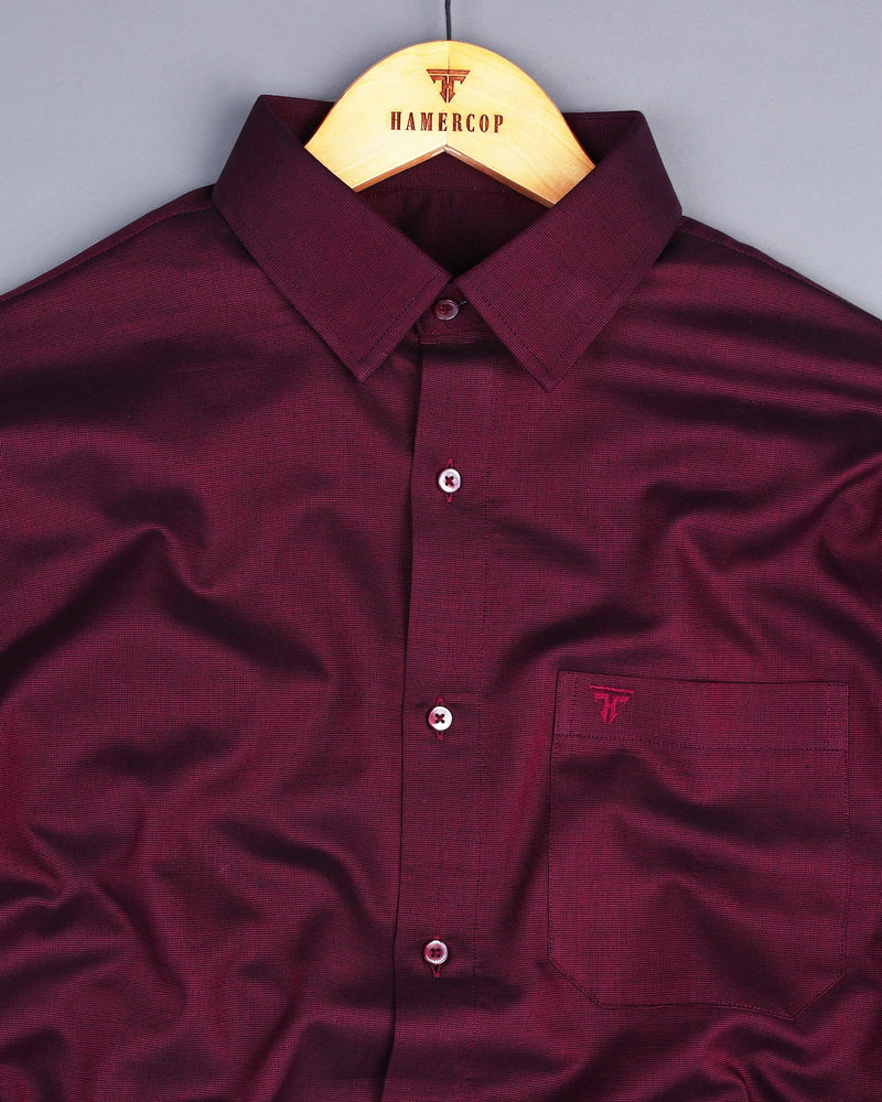 Maroon FilaFil Premium Cotton Solid Shirt