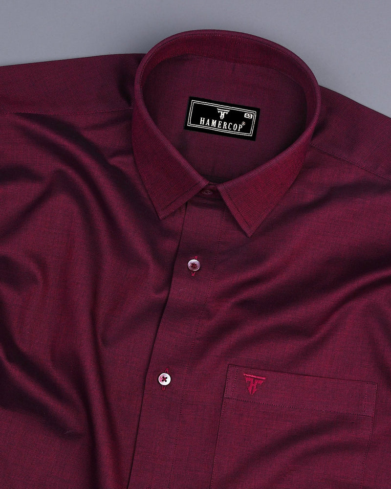 Maroon FilaFil Premium Cotton Solid Shirt