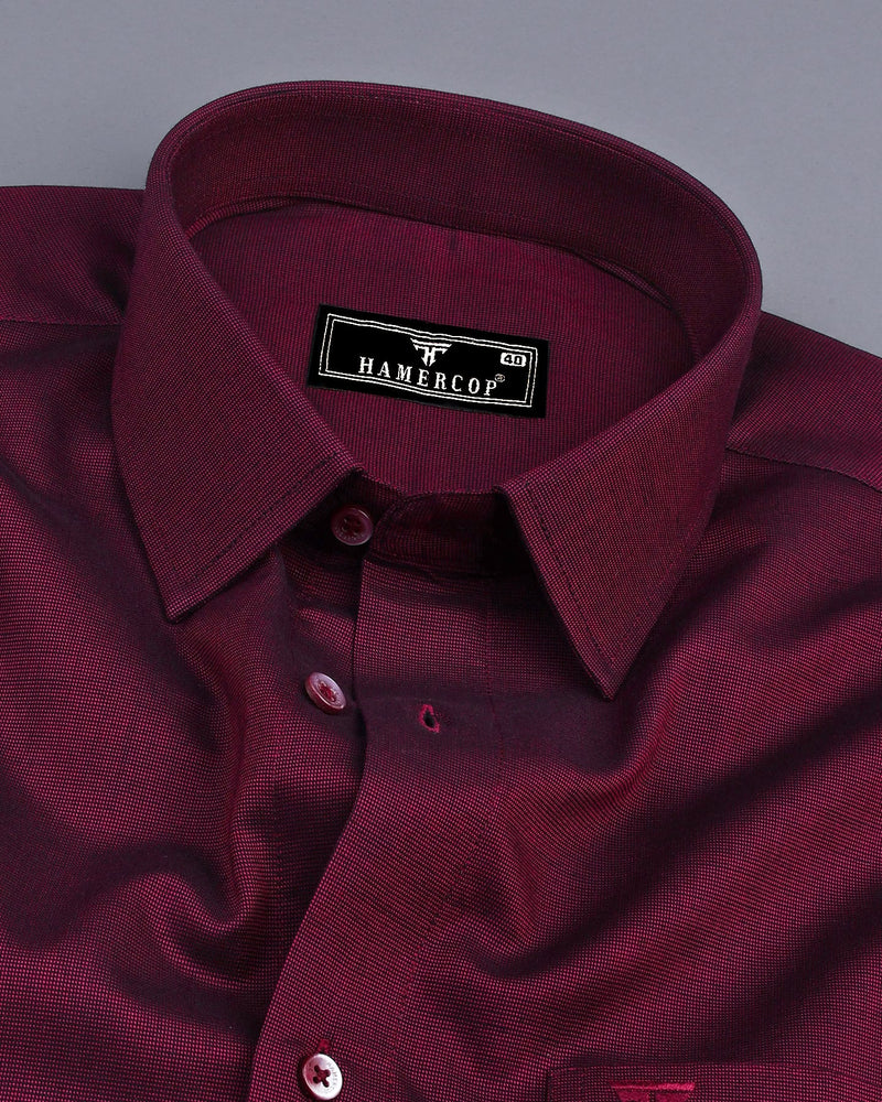 Maroon FilaFil Premium Cotton Solid Shirt