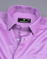 Purple Soft Touch Satin Premium Cotton Shirt