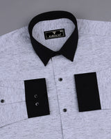 Dust Smoke Gray Amsler Linen Cotton Designer Shirt