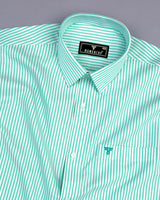 Atlanta Mint Green Bengal Stripe Oxford Cotton Shirt