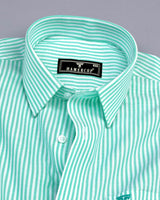 Atlanta Mint Green Bengal Stripe Oxford Cotton Shirt