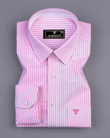 Pacific Light Pink Bengal Stripe Oxford Cotton Designer Shirt