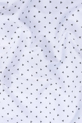 White with black up down triangle printed shirt