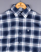 Palace NavyBlue With White Check Dobby Cotton Shirt