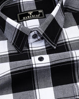 Jade Black With White Check Dobby Cotton Shirt