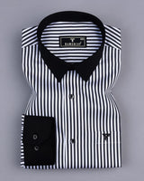 Destiny Gray With White Stripe Premium Giza Designer Shirt