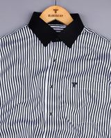 Destiny Gray With White Stripe Premium Giza Designer Shirt