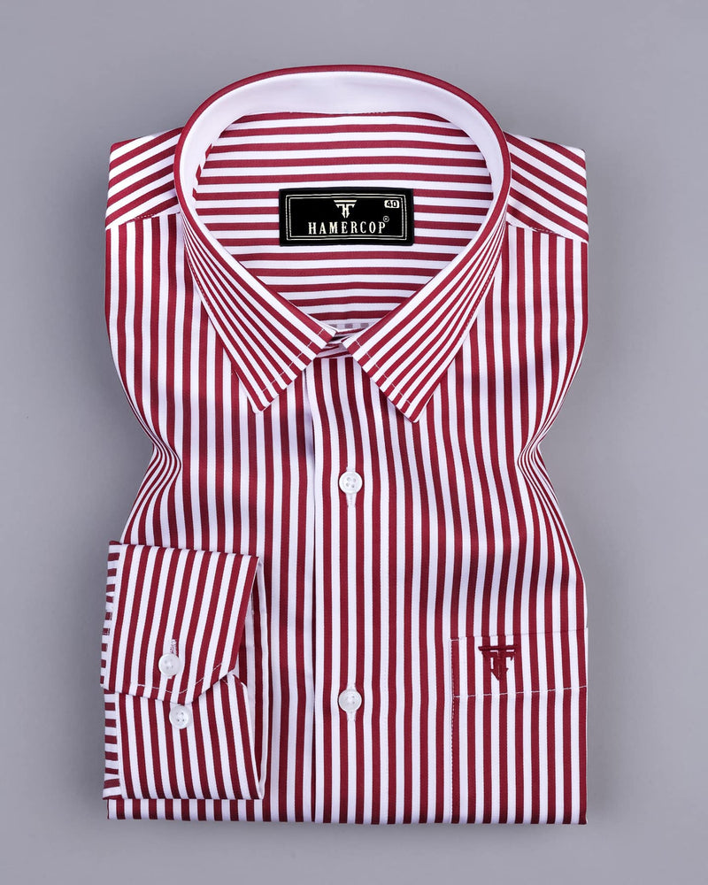 Destiny Red White Stripe Premium Giza Shirt Destiny Red White Stripe Premium Giza Shirt
