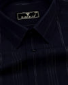 Belgium Black Self Stripe Dobby Cotton Shirt