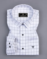 Exter Gray With White Check Dobby Cotton Shirt