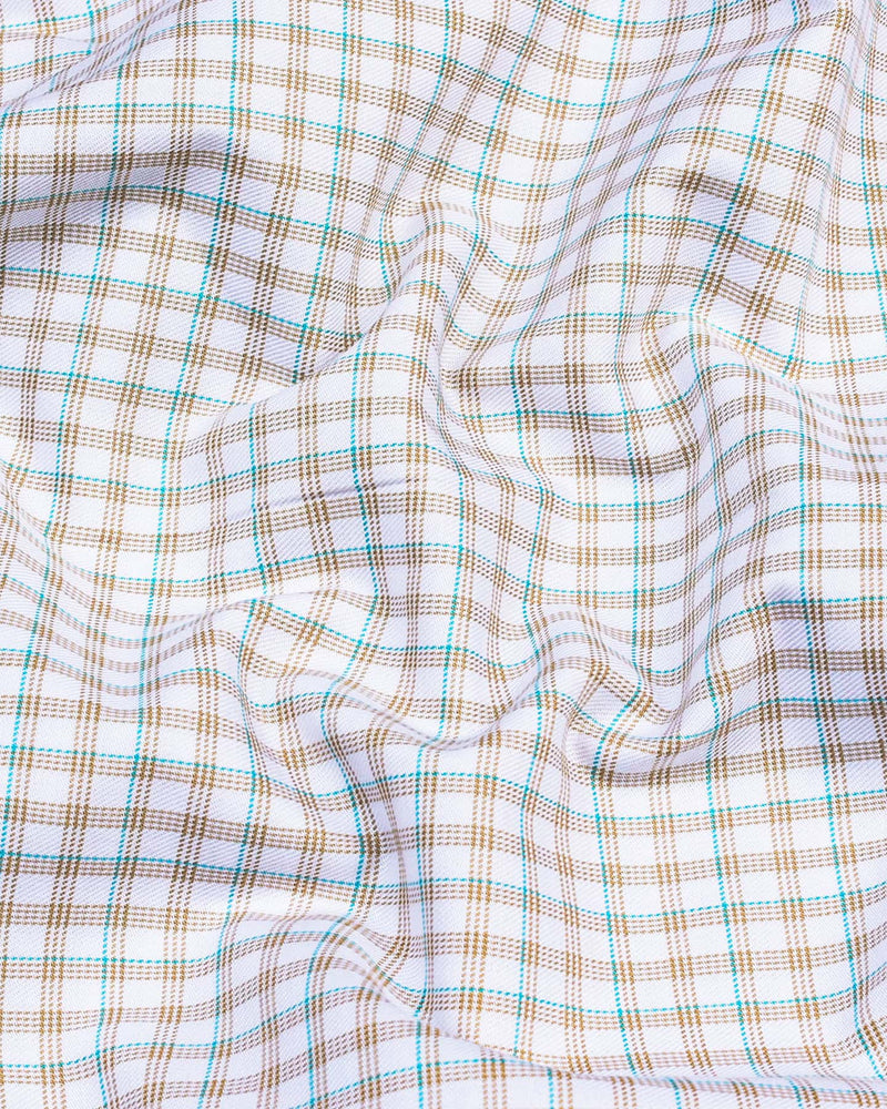 Acoma Cream Twill Check Premium Giza Cotton Shirt