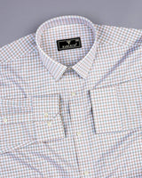 Acoma Cream Twill Check Premium Giza Cotton Shirt