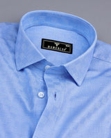 Lufkin Blue Dobby Check Premium Giza Shirt