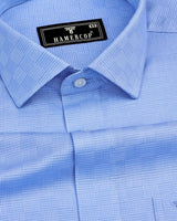 Lufkin Blue Dobby Check Premium Giza Shirt