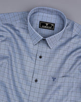 Mutex Gray Jacquard Check Premium Giza Shirt