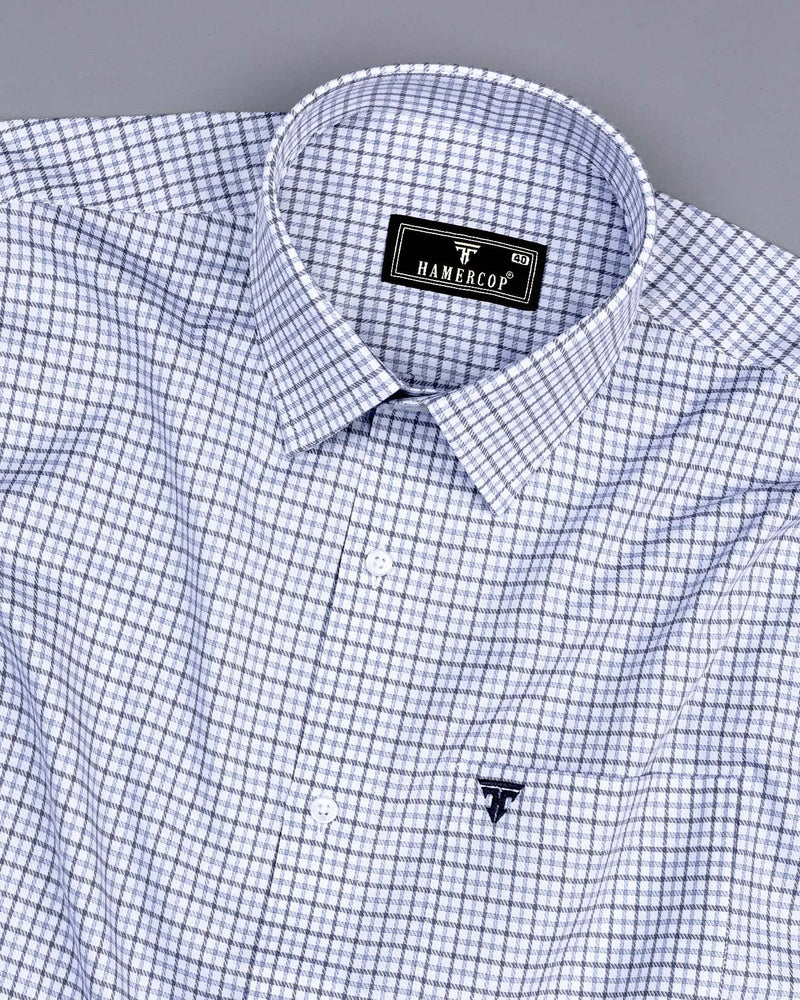 Ashton Gray Check Premium Giza Cotton Shirt