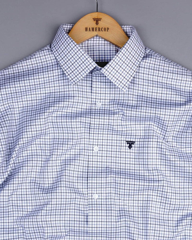 Ashton Gray Check Premium Giza Cotton Shirt