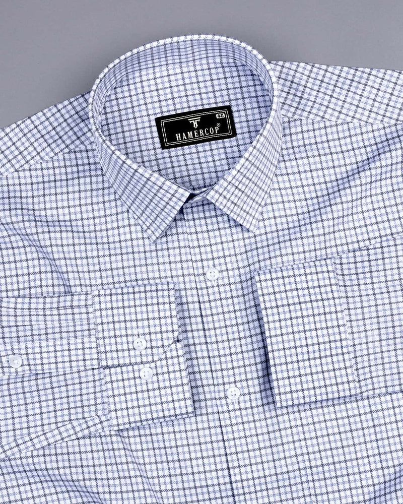 Ashton Gray Check Premium Giza Cotton Shirt