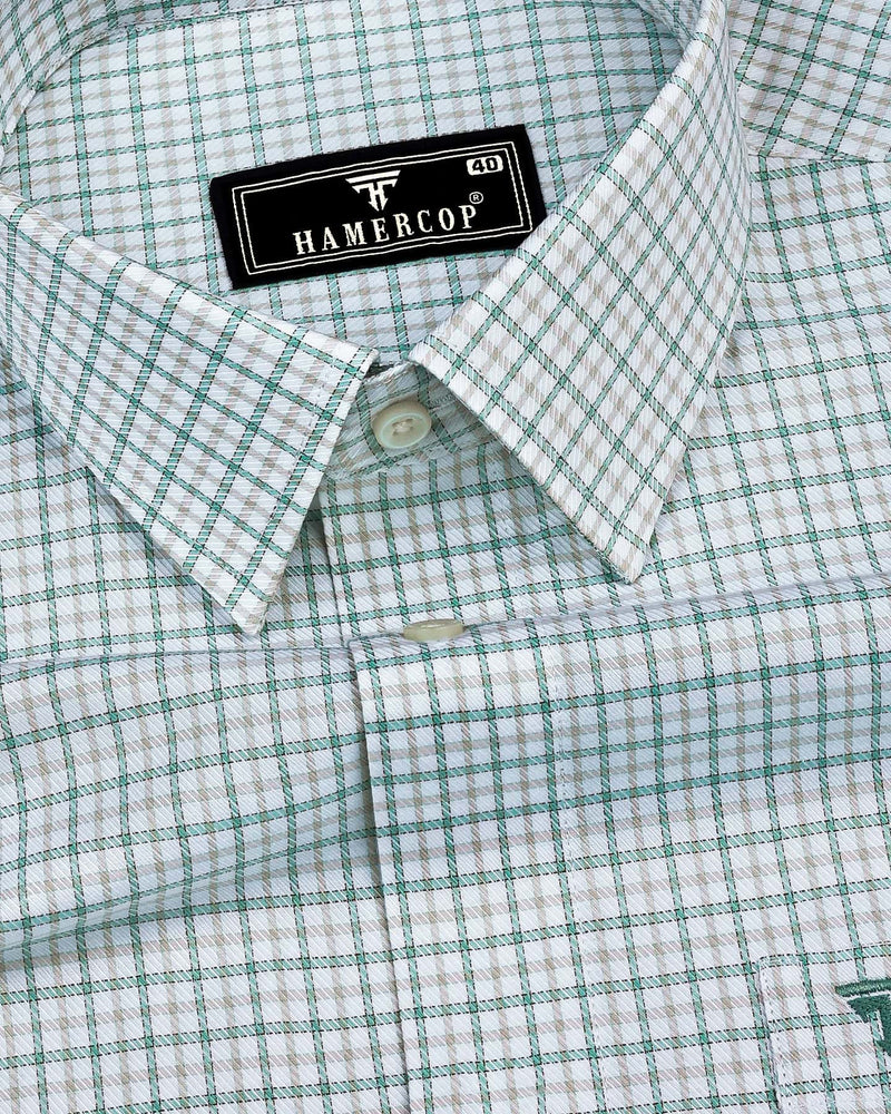 Ashton Green Check Premium Giza Cotton Shirt