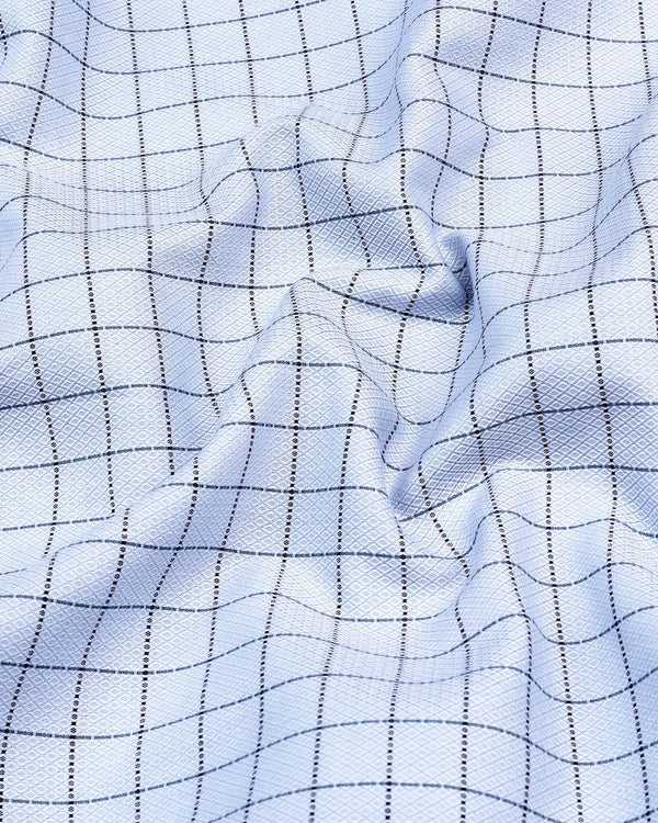 Mercey Gray Jacquard Check Premium Giza Shirt