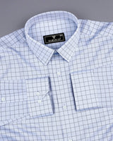 Mercey Gray Jacquard Check Premium Giza Shirt