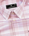 Boxtel Orange With White Check Premium Giza Shirt