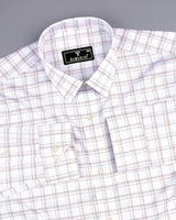 Bytom Cream With White Twill Check Premium Giza Shirt