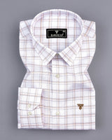 Bytom Cream With White Twill Check Premium Giza Shirt