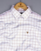 Bytom Cream With White Twill Check Premium Giza Shirt