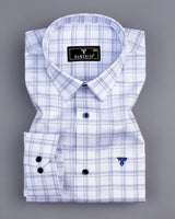 Bytom Blue With White Twill Check Premium Giza Shirt