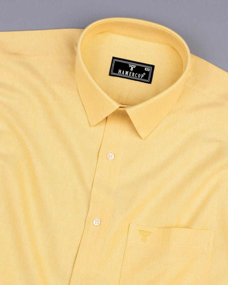 Buttermilk Yellow Oxford Cotton  Formal Shirt