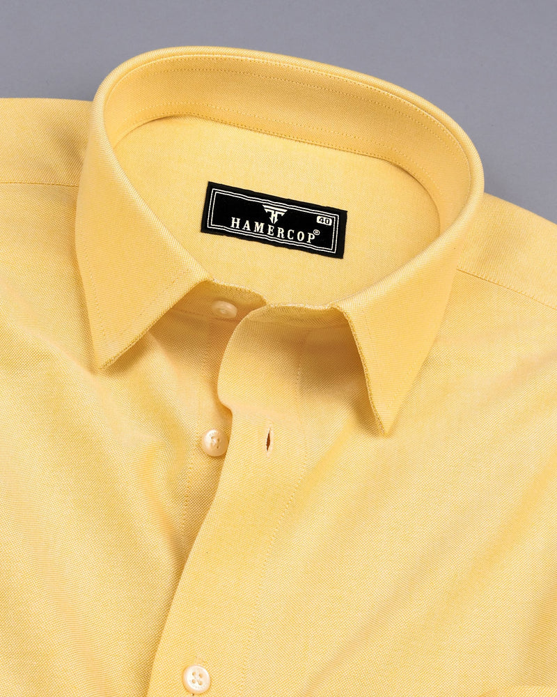 Buttermilk Yellow Oxford Cotton  Formal Shirt